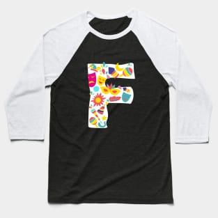 abjad F design Baseball T-Shirt